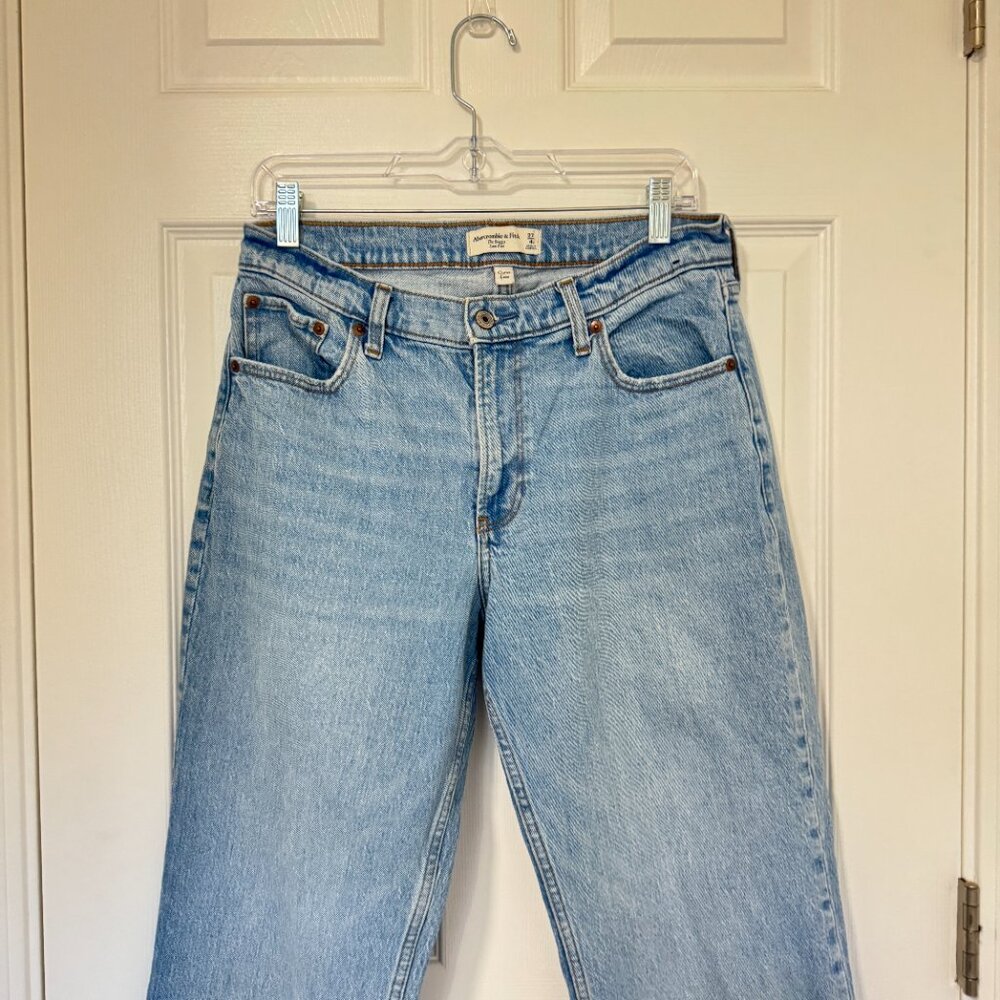 ABERCROMBIE & FITCH The Baggy low Rise Denim Jeans Curve Love Size 27 - Picture 5 of 8